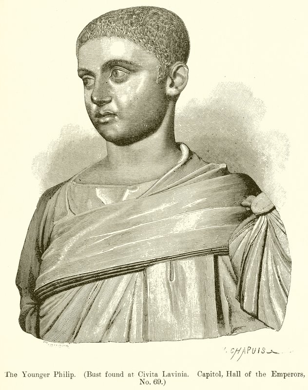 El Joven Felipe (Busto encontrado en Civita Lavinia. Capitolio, Sala de los Emperadores, No. 69) de English School
