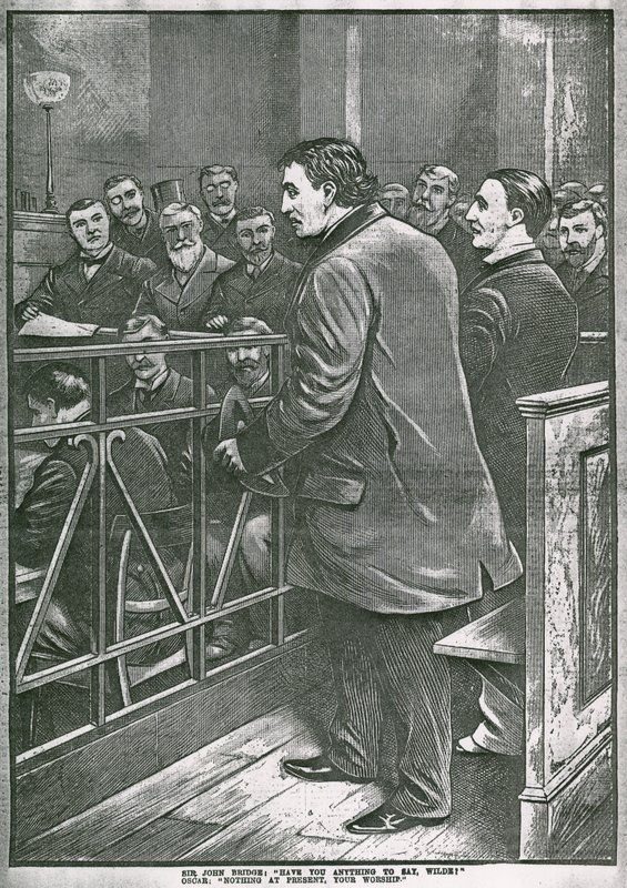 El arresto de Oscar Wilde: Wilde en el banquillo de English School