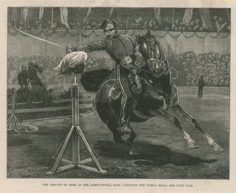 El asalto de armas en el Agricultural Hall de English School