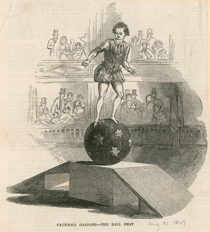 La hazaña del baile, Jardines de Vauxhall, Londres de English School