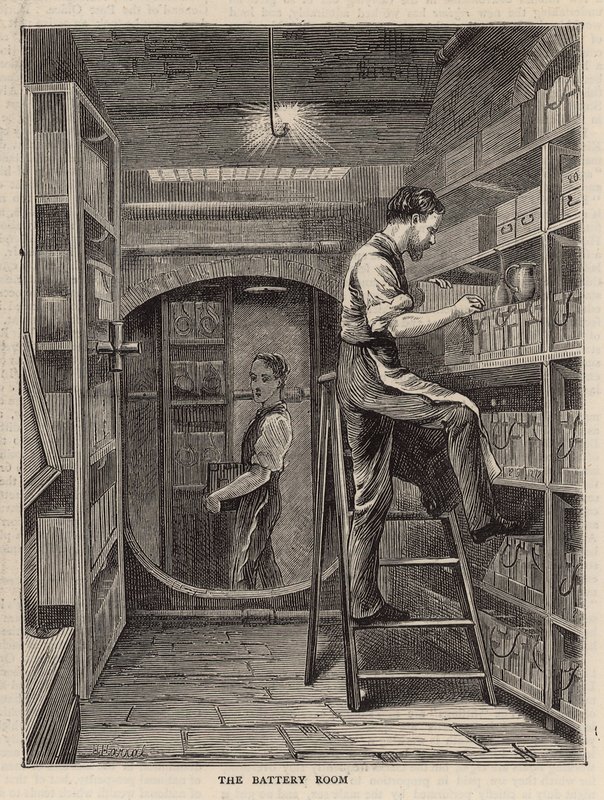 La sala de baterías de English School