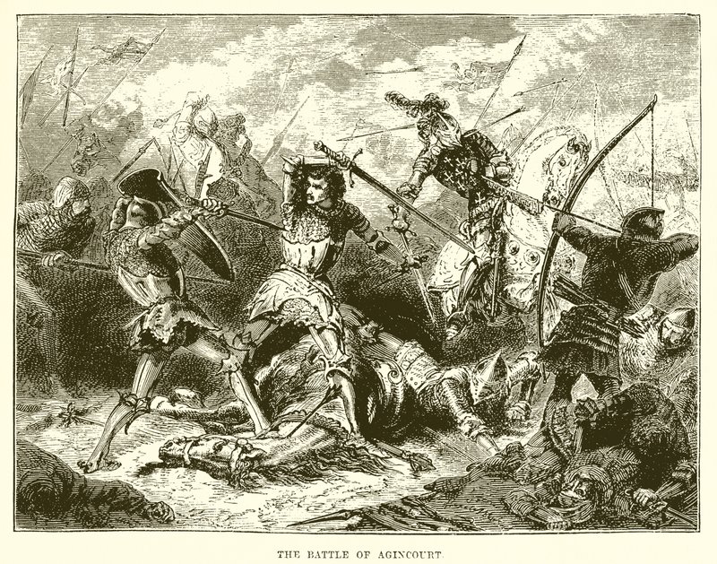 La batalla de Agincourt de English School