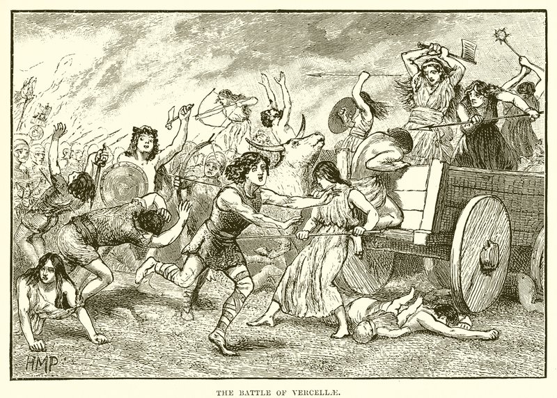 La batalla de Vercellae de English School