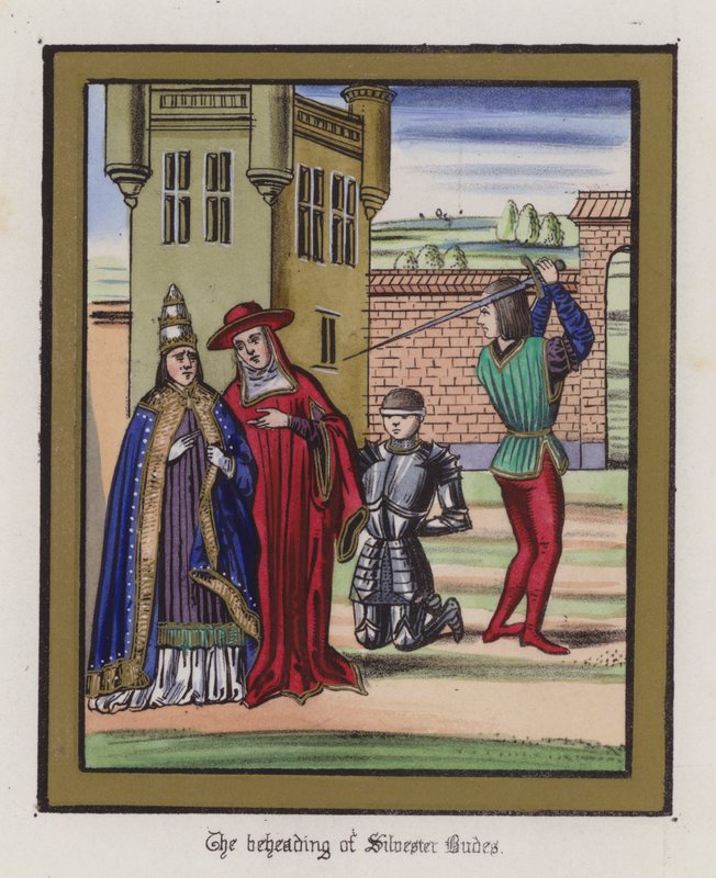 La decapitación de Sir Silvester Budes de English School