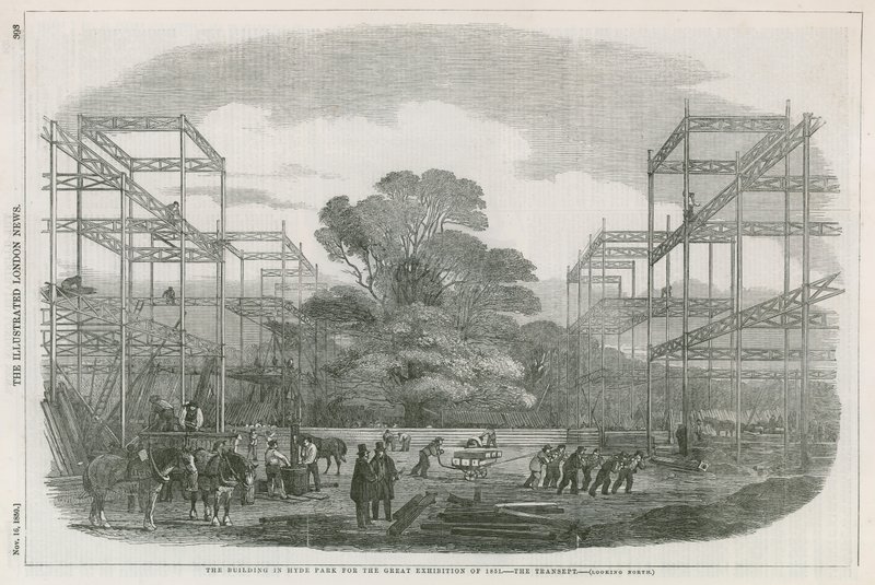 El edificio en Hyde Park, Londres, para la Gran Exposición de 1851 de English School