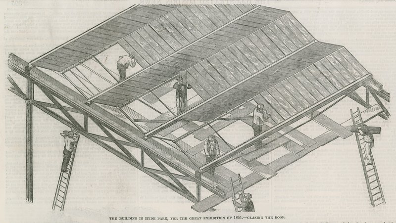 El edificio en Hyde Park, Londres, para la Gran Exposición de 1851 de English School