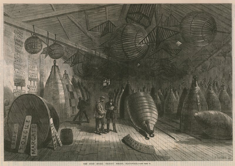 El almacén de boyas, Muelle de la Trinidad, Blackwell de English School