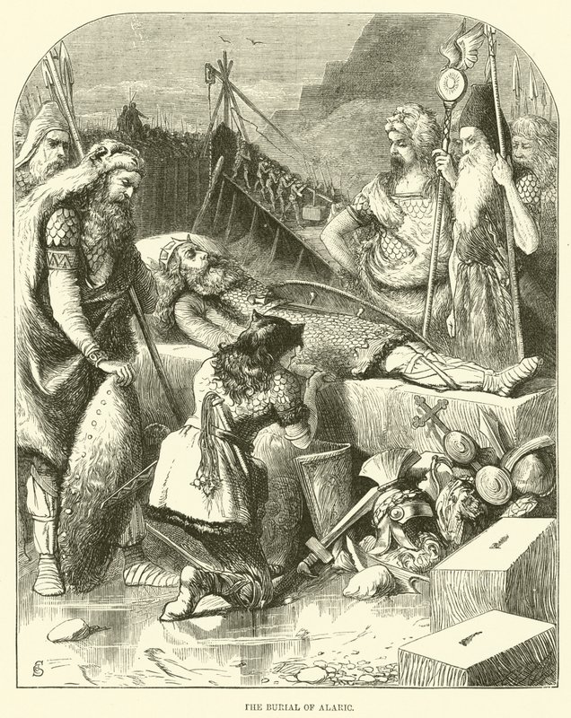 El entierro de Alarico (grabado) de English School