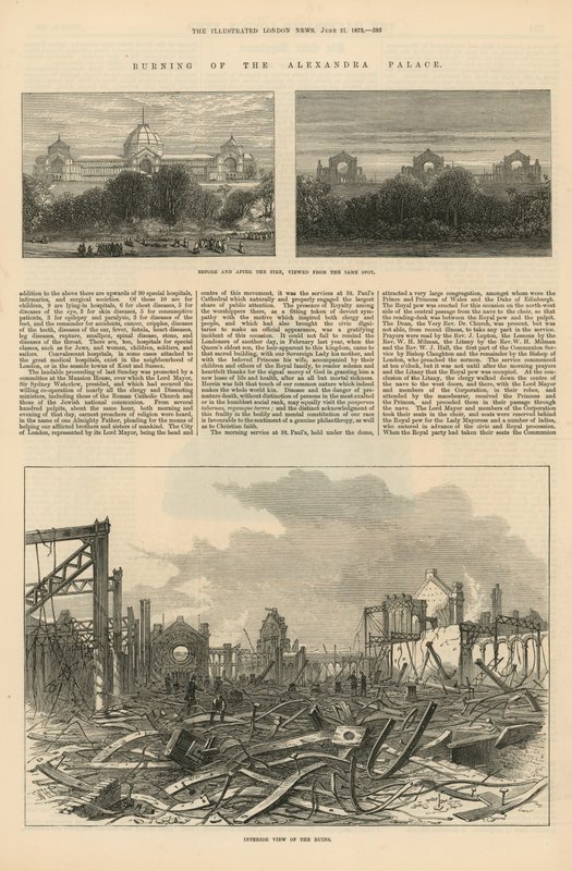 El incendio del Alexandra Palace de English School