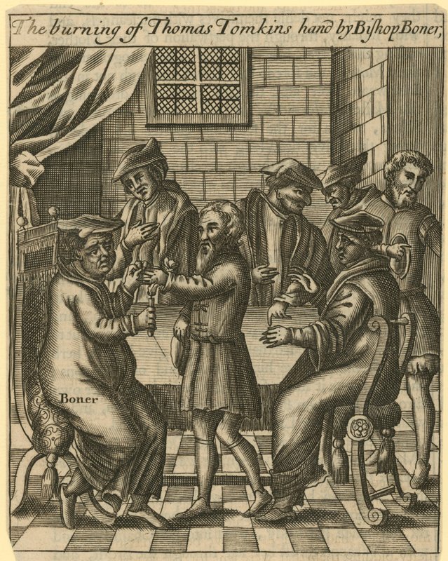 La quema de Thomas Tomkins de English School