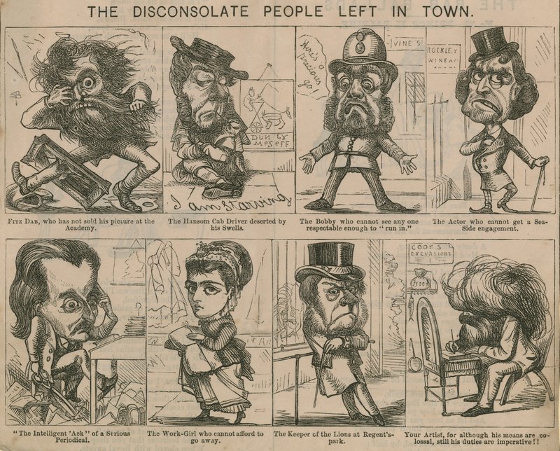 La gente desconsolada en la ciudad de English School