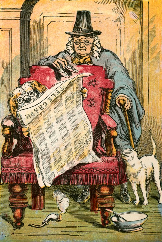 El perro leyendo las noticias de English School