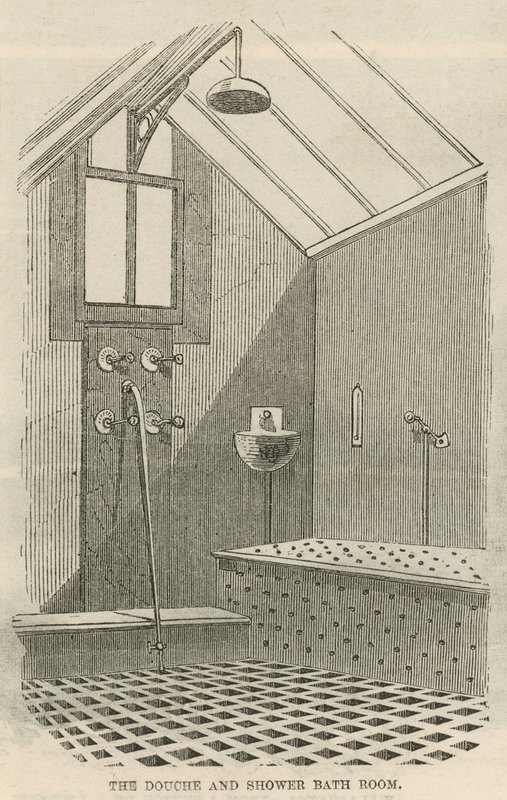 La sala de ducha y baño de English School