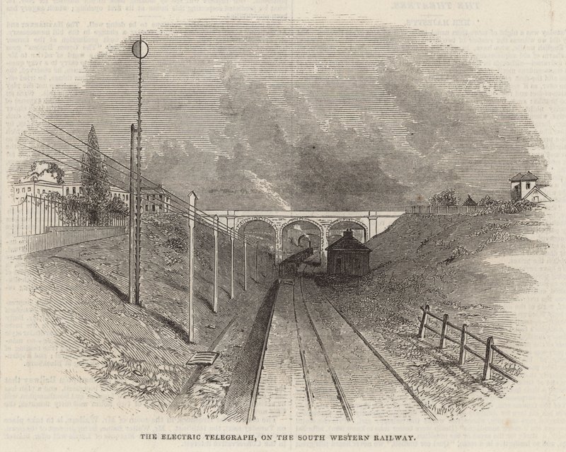 El telégrafo eléctrico en el Ferrocarril del Suroeste de English School