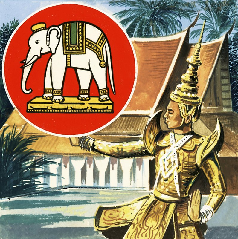 El elefante, emblema de Tailandia de English School