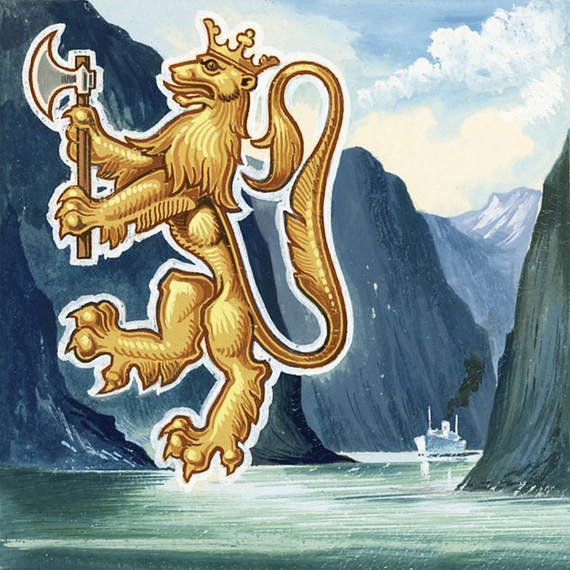 El emblema de Noruega de English School