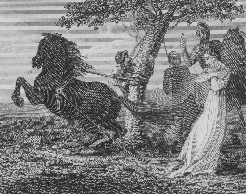 La ejecución de Brunilda de Austrasia por Clotario II, 613 de English School