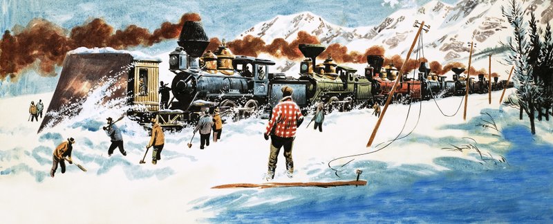 La primera línea ferroviaria transcontinental a través de América de English School