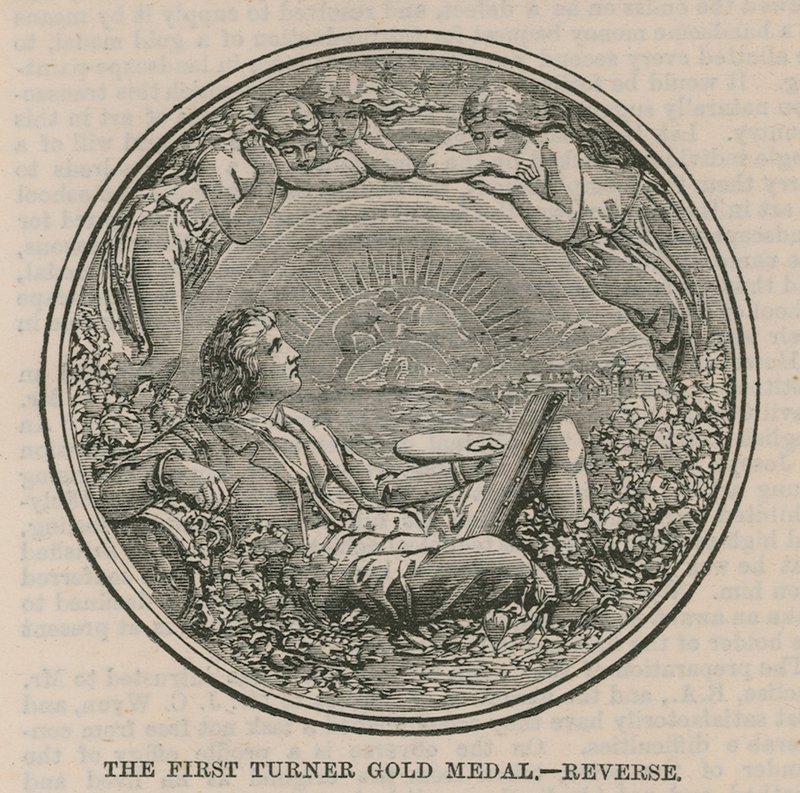 La primera Medalla de Oro Turner (reverso) de English School