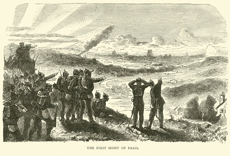 La primera vista de París, septiembre 1870 de English School