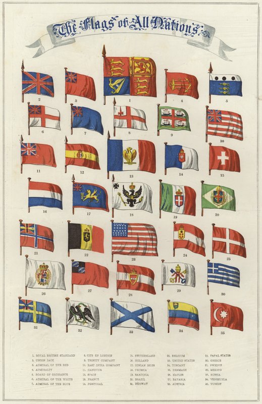 Las banderas de todas las naciones de English School