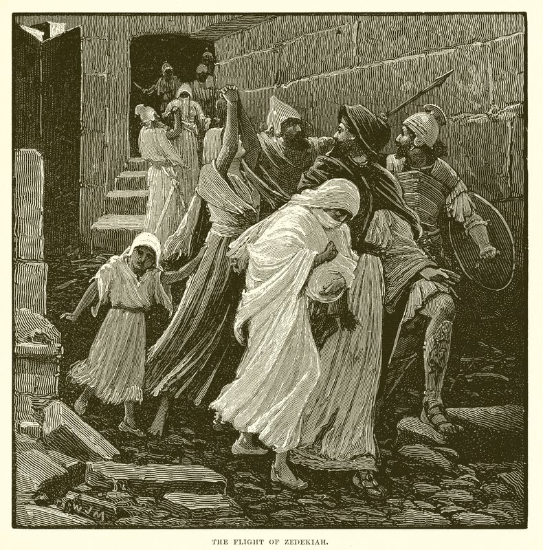 La huida de Sedequías de English School