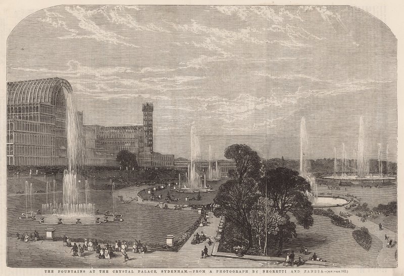 Las fuentes en el Palacio de Cristal de English School