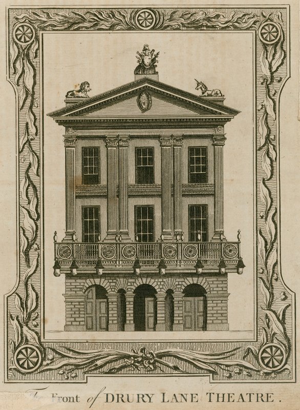 La fachada del Teatro Drury Lane, Londres de English School