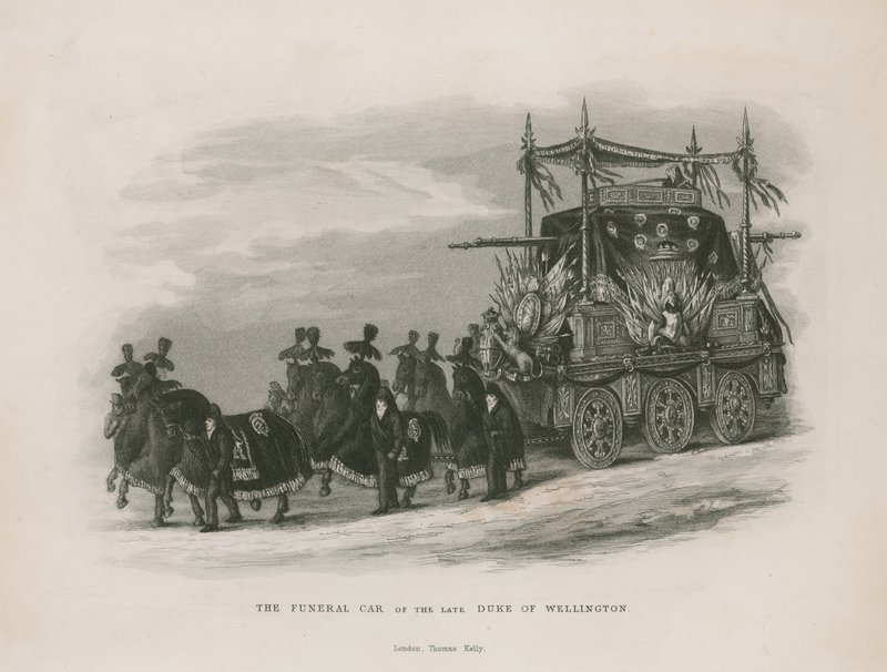 El coche fúnebre del difunto Duque de Wellington de English School