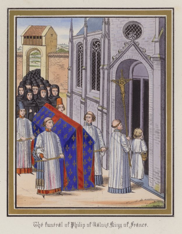 El funeral de Felipe de Valois, Rey de Francia de English School