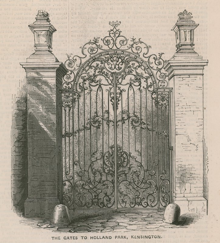 Las puertas del Parque Holland, Kensington de English School
