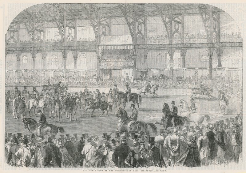 El espectáculo ecuestre en el Agricultural Hall de English School