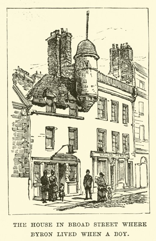 La casa en Broad Street donde vivió Byron cuando era niño de English School