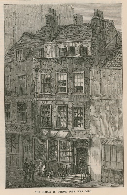 La casa en la que nació Alexander Pope de English School