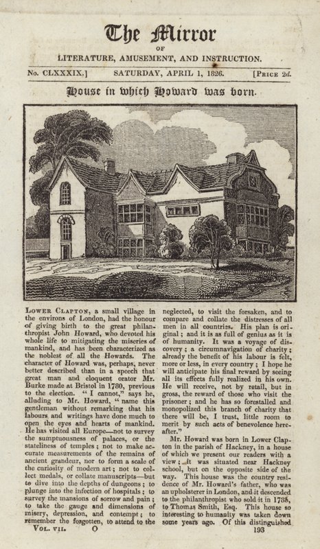 La casa en la que nació John Howard de English School