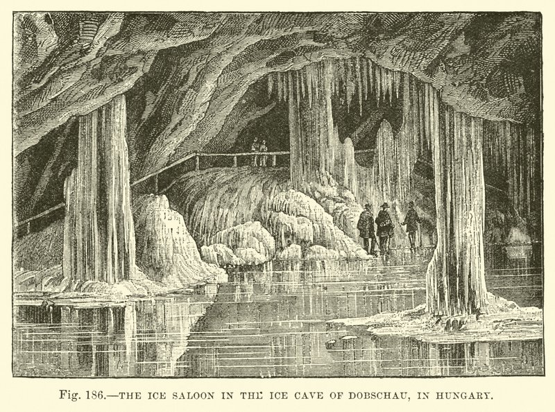 El salón de hielo en la Cueva de Hielo de Dobschau en Hungría de English School