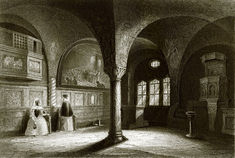 El interior de la Capilla de Wartburg de English School