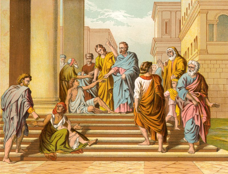 El cojo sanado por Pedro y Juan de English School