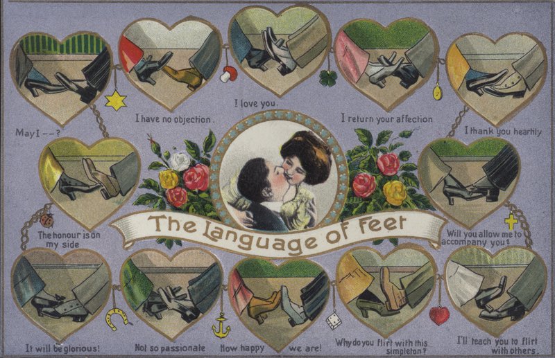 El lenguaje de los pies, coqueteando jugando al pie de English School