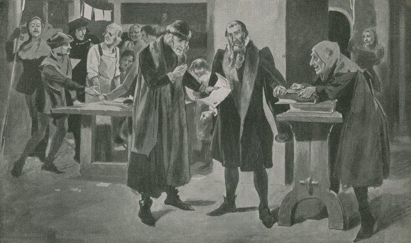 La última tribulación de Gutenberg, el impresor, al borde de la victoria de English School