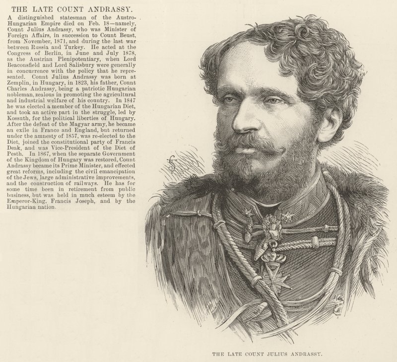 El difunto Conde Julius Andrassy (grabado) de English School
