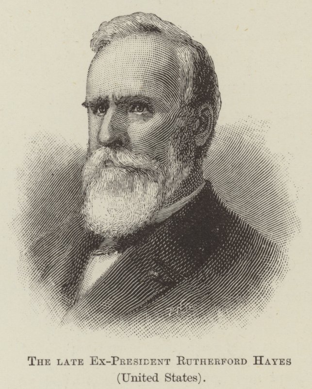 El difunto ex-presidente Rutherford Hayes, Estados Unidos de English School