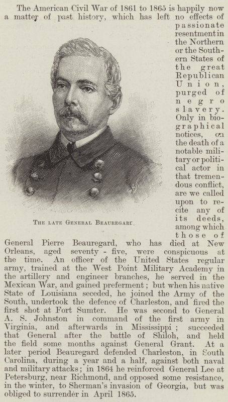 El difunto General Beauregard de English School