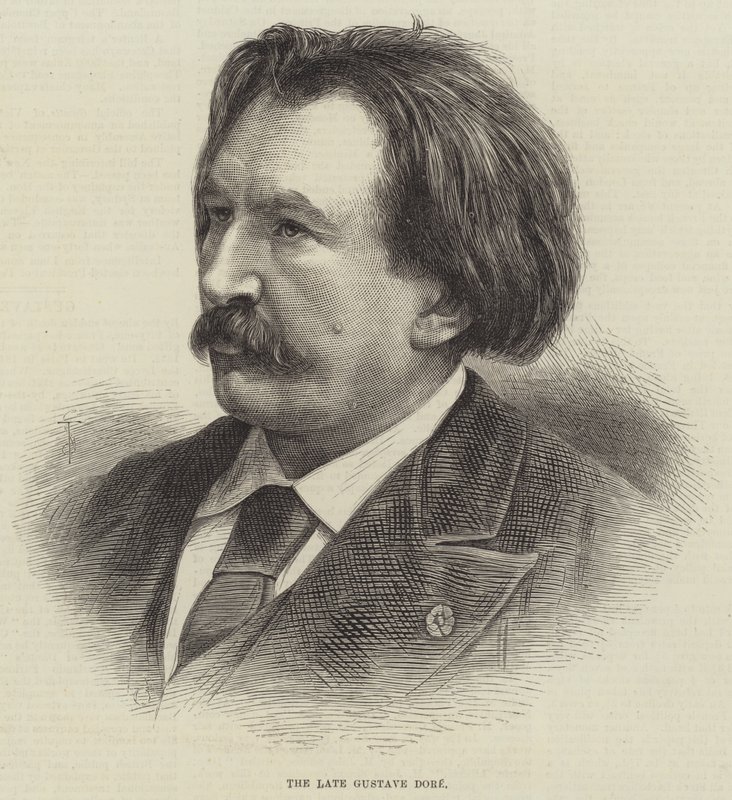 El difunto Gustave Doré (grabado) de English School