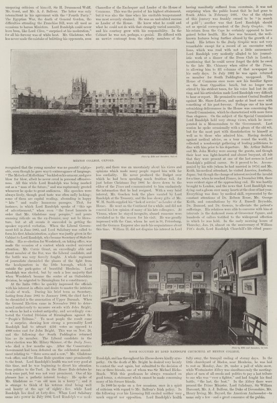 El difunto Lord Randolph Churchill de English School
