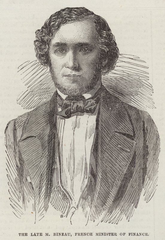 El difunto M. Bineau, Ministro de Finanzas Francés de English School