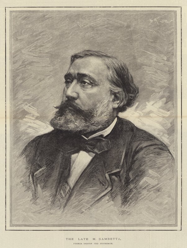 El difunto M Gambetta, Orador y Estadista Francés de English School