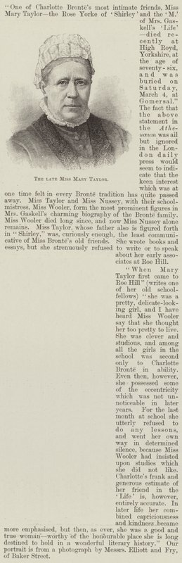 La difunta Srta. Mary Taylor de English School