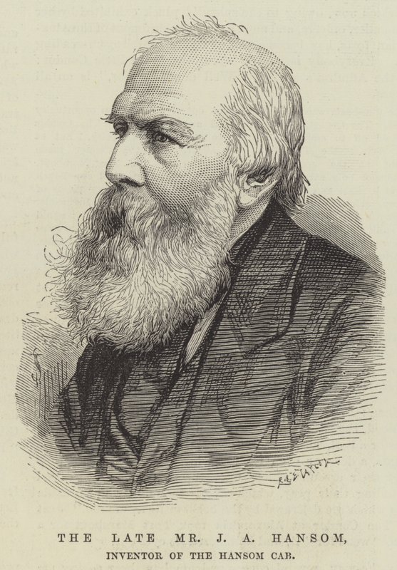 El difunto Sr. J A Hansom, inventor del cabriolé Hansom de English School