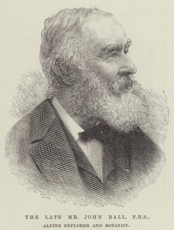 El difunto Sr. John Ball, FRS, Explorador Alpino y Botánico (grabado) de English School